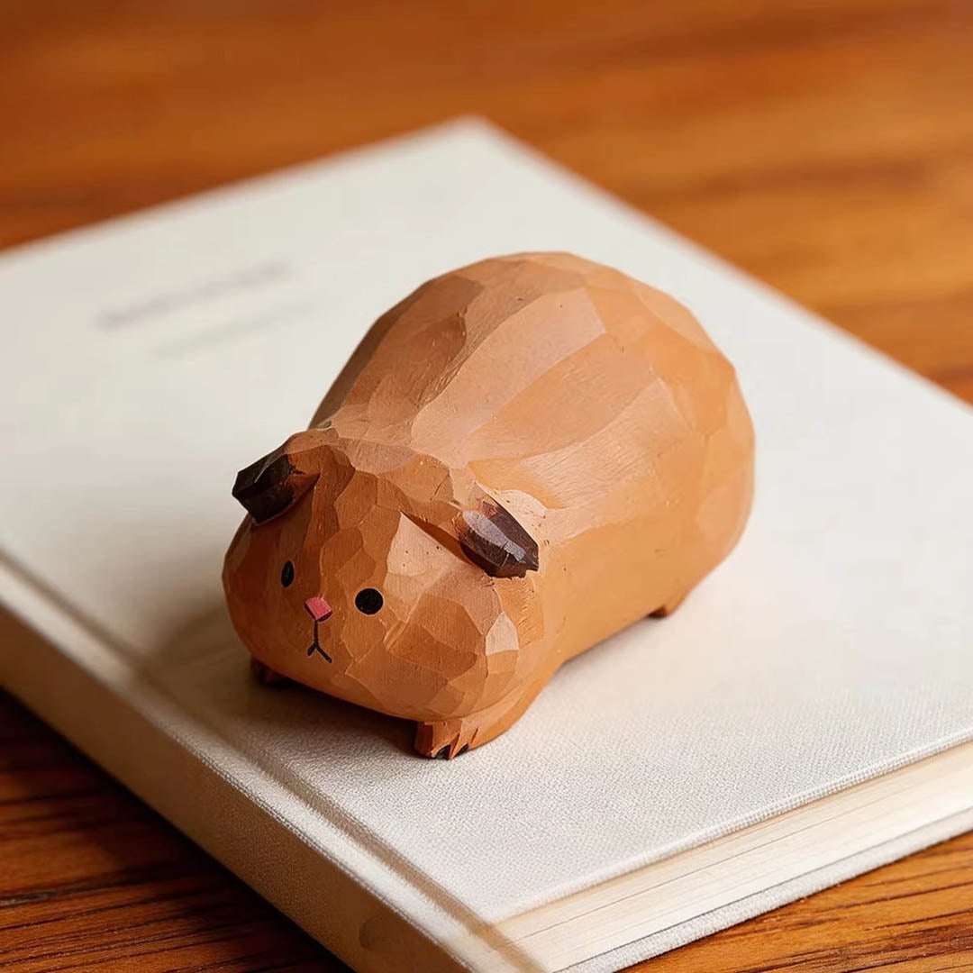 Handmade Wooden Animal- Guinea Pig - Three Colors Available!