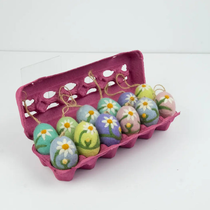 Easter Eggs with Embroidered Flowers- Sold Individually