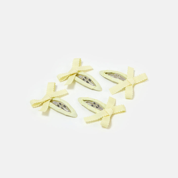 Bow Snap Clips in Butter