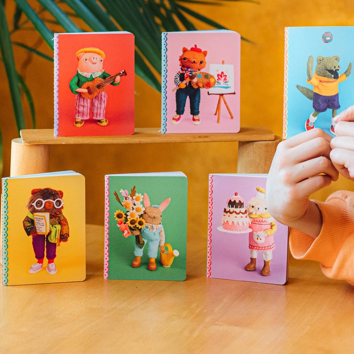 NEW Cat Rabbit Tiny Journal- Available in 6 Styles!