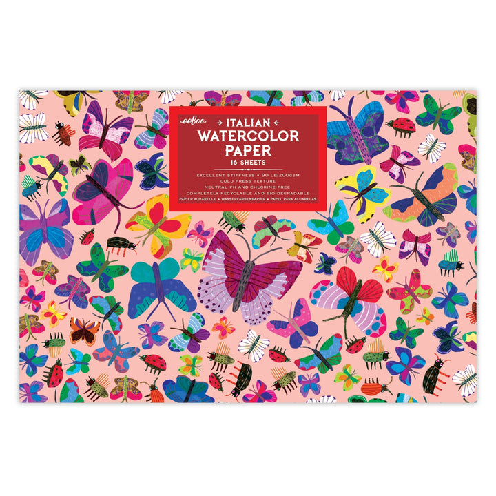 Watercolor Paper Pad- Butterflies and Flowers