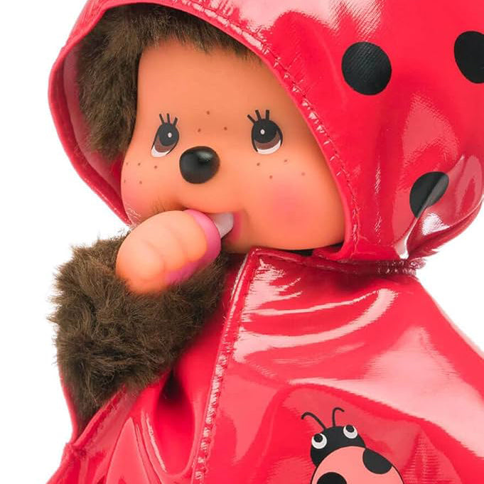 Monchhichi in a Ladybug Raincoat Plush Doll