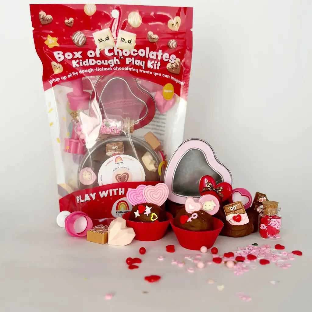 Natural Sensory Play Dough Kit- Valentine's Box of Chocolates