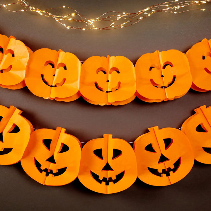 Jack O'Lantern Paper Garland Set
