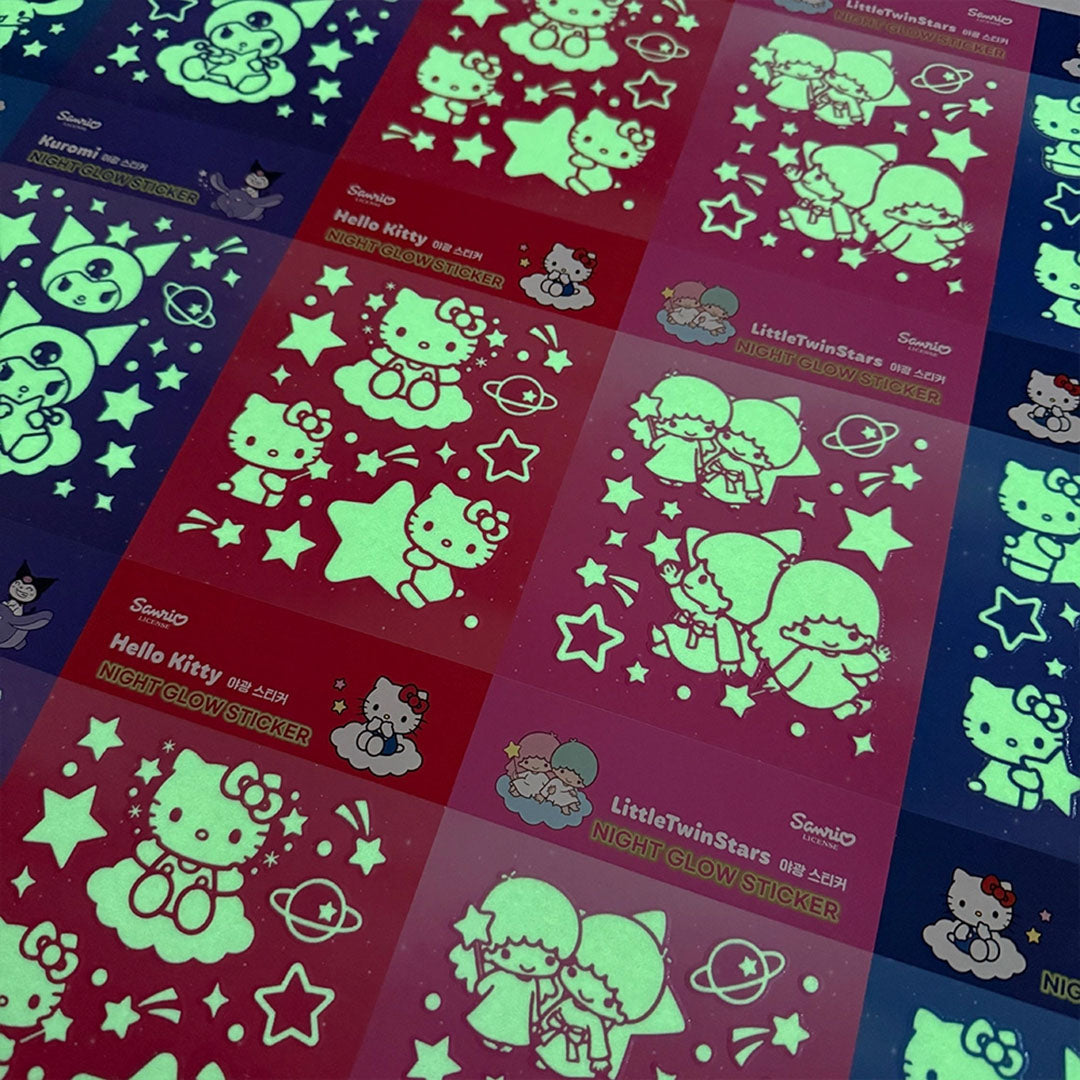Sanrio Night Glow Sticker Set - Available in Many Styles!