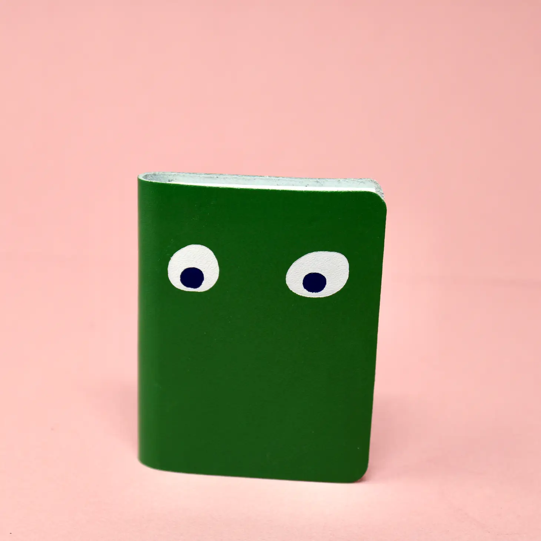 Mini Leather Googly Eye Pocket Notebook- Colors Available!