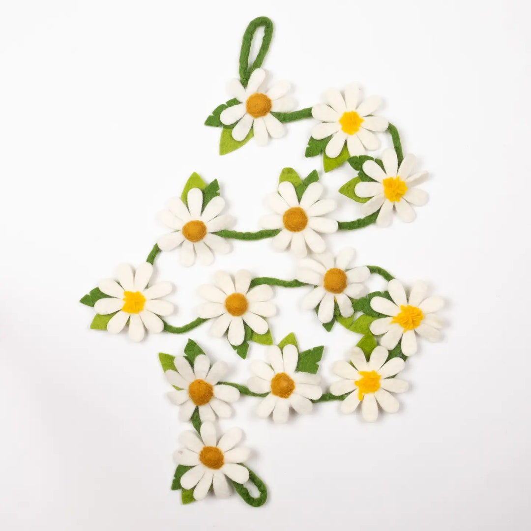 NEW Felt Daisy Garland - 54 Inches Long