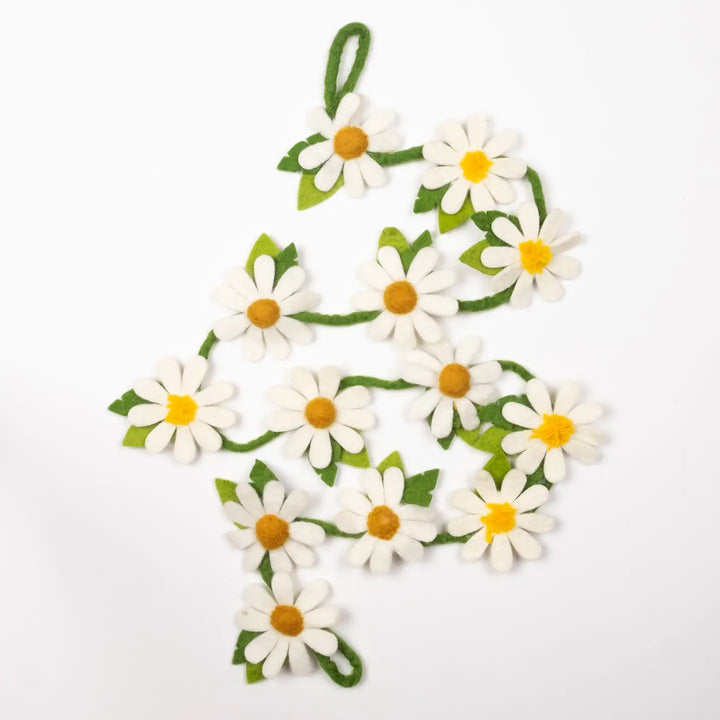 NEW Felt Daisy Garland - 54 Inches Long