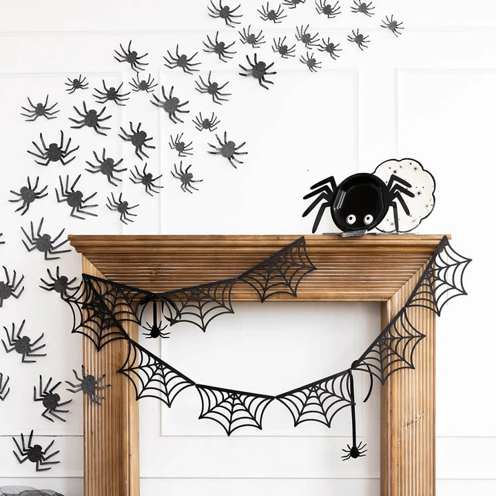 Glittered Wall Décor Spiders