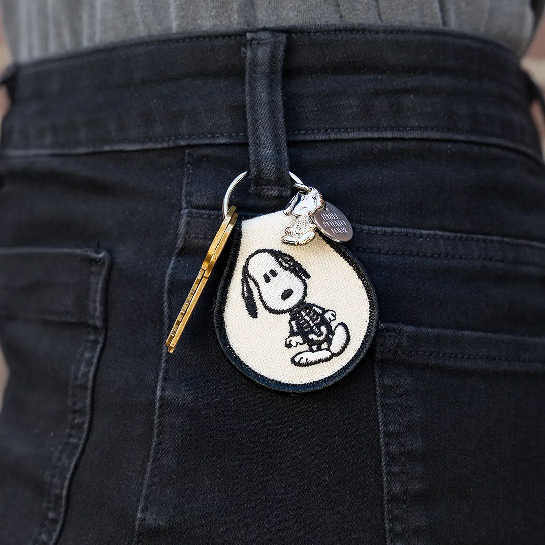 Snoopy Skeleton Patch Keychain