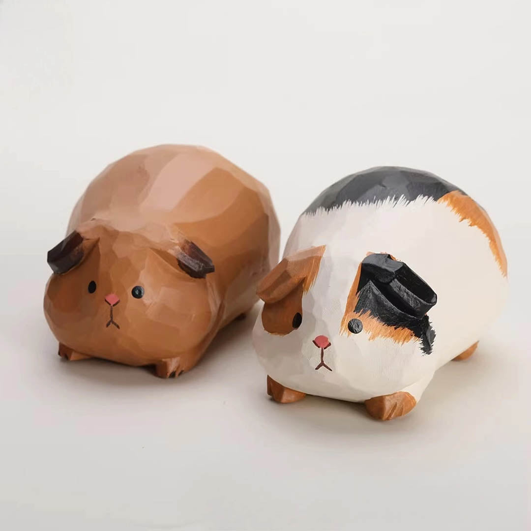 Handmade Wooden Animal- Guinea Pig - Three Colors Available!