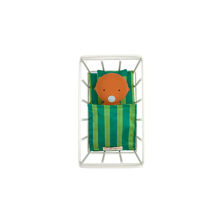 Gommu Pocket Striped Crib - Miniature Doll Crib