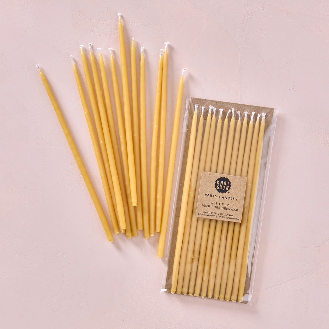 Tall Natural Beeswax Candles