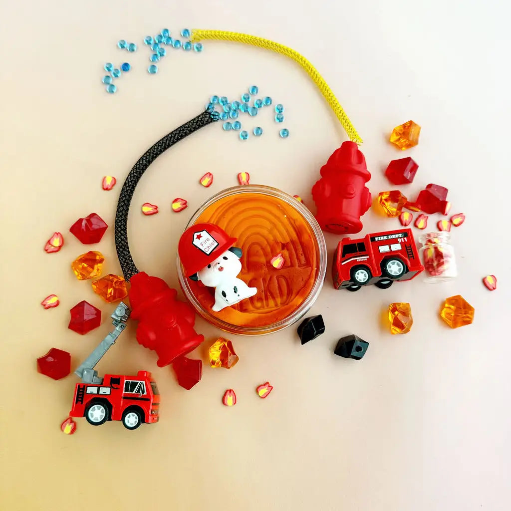 NEW Scented Natural Sensory Play Dough Kit- Fire Station (Cherry Mango)