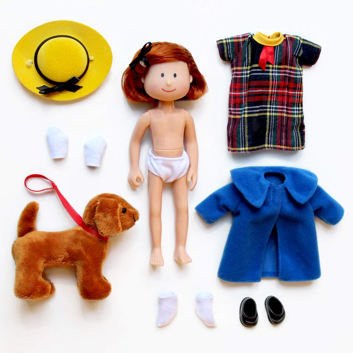Classic Madeline 8" Poseable Doll with Dog Set
