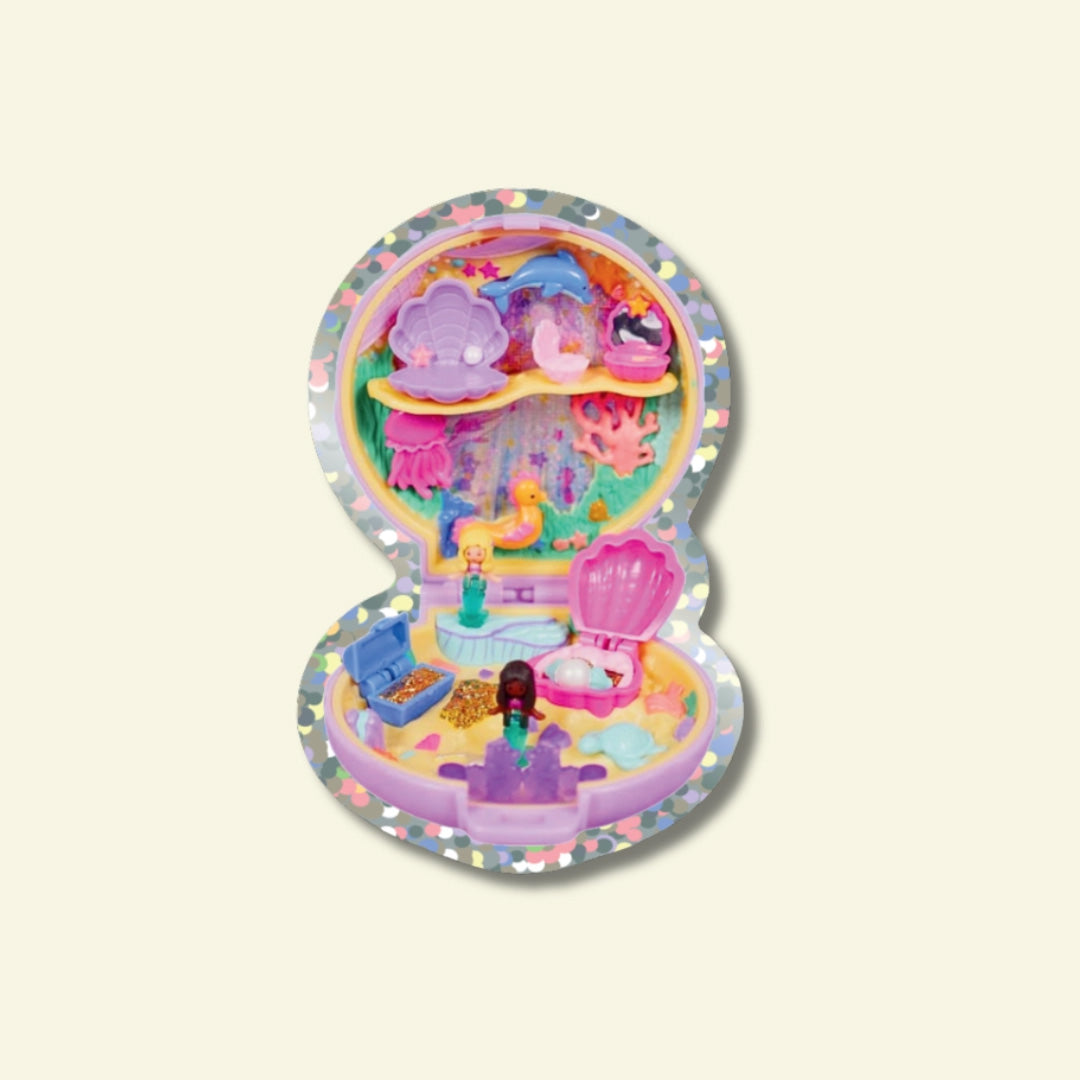 NEW Polly Pocket Mermaid Glitter Vinyl Sticker