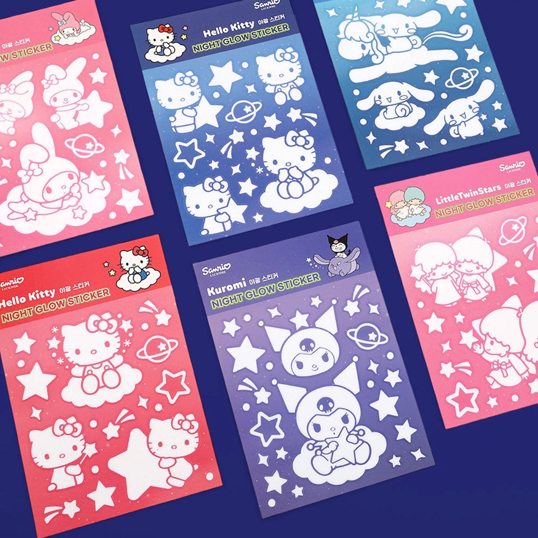 Sanrio Night Glow Sticker Set - Available in Many Styles!
