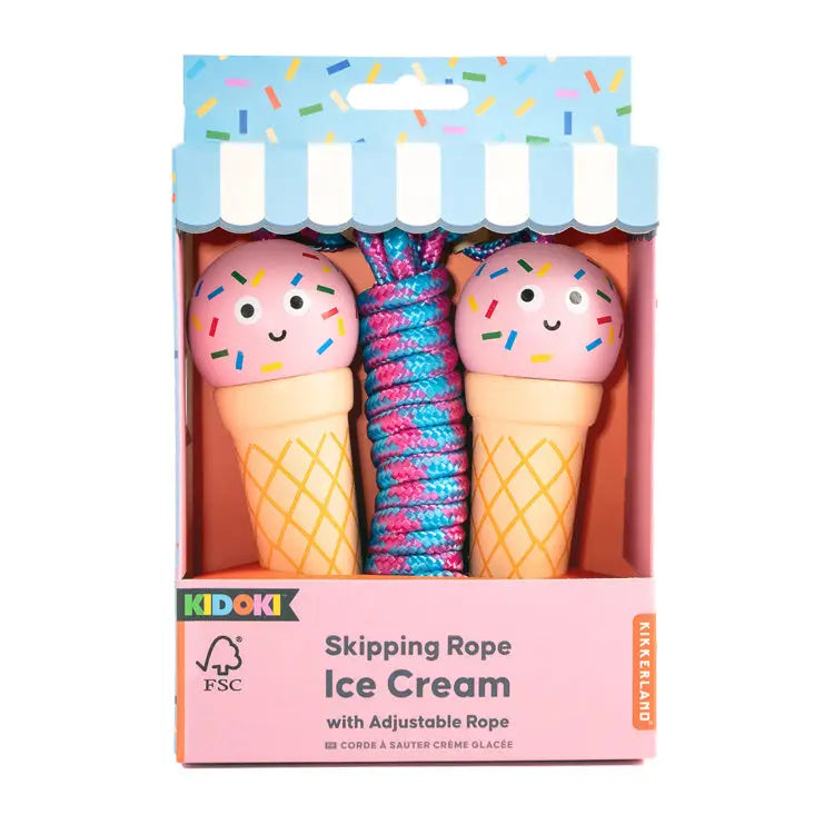 NEW Wooden Ice Cream Skipping Rope