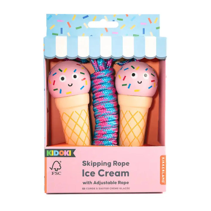 NEW Wooden Ice Cream Skipping Rope