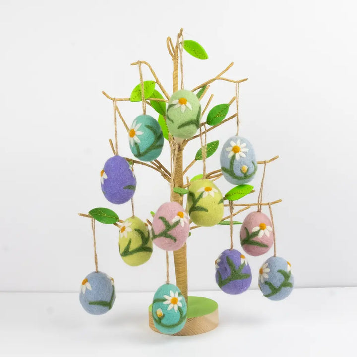 Easter Eggs with Embroidered Flowers- Sold Individually