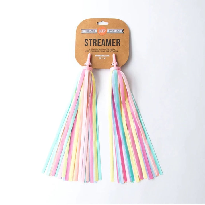 Pastel Rainbow Bike & Scooter Streamer