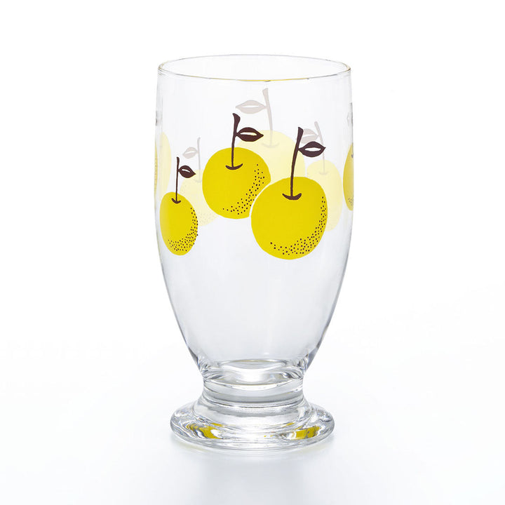 Japanese Retro Glass Tumbler Cup - Yellow Pear