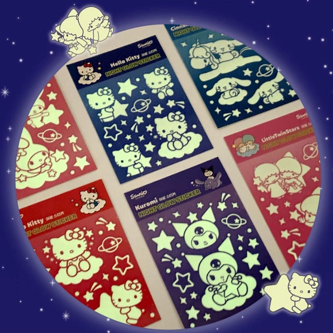 Sanrio Night Glow Sticker Set - Available in Many Styles!