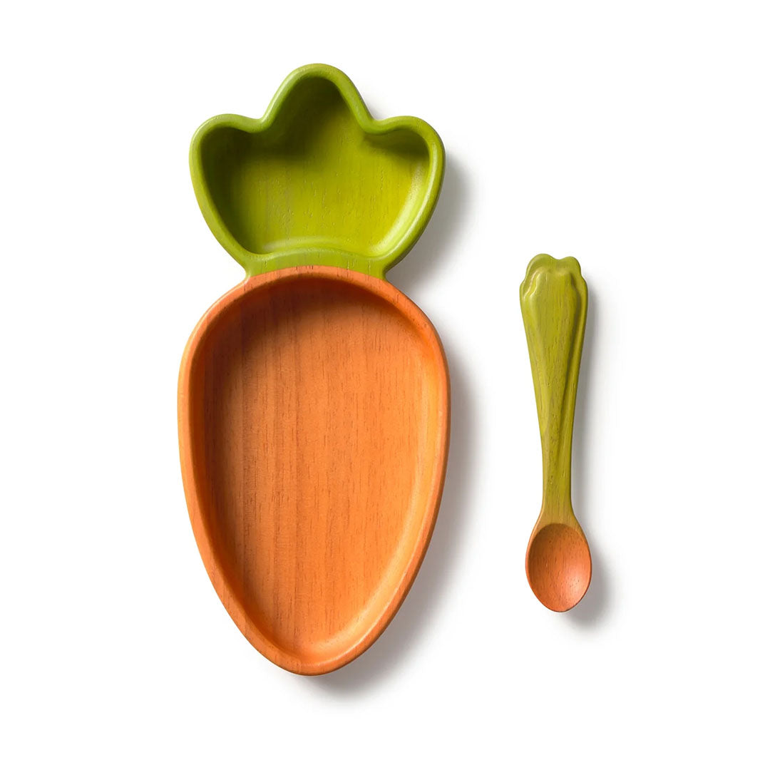 NEW Cathy the Carrot Plate and Spoon Dining Set
