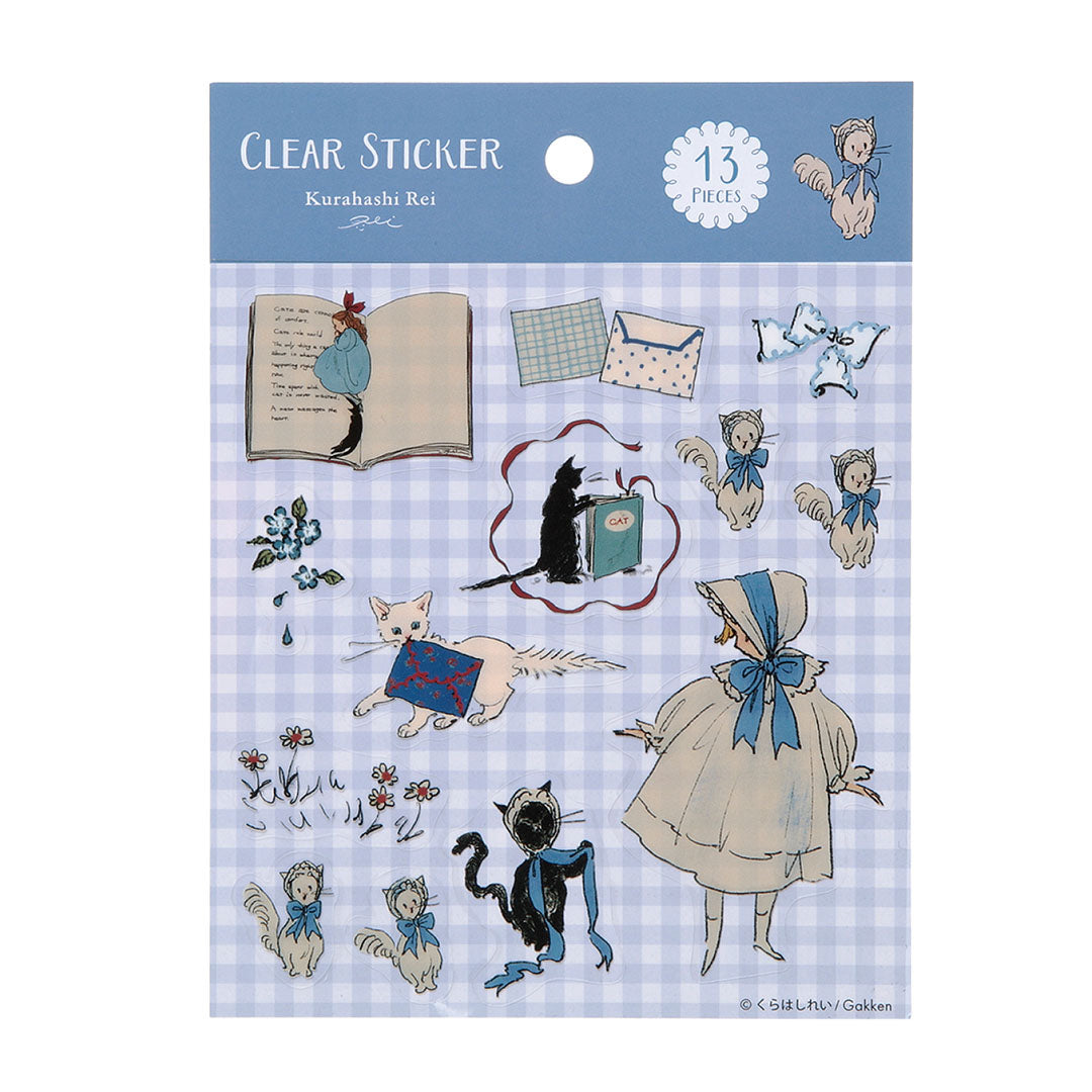 NEW Kurahashi Rei Clear Sticker Sheet - Blue