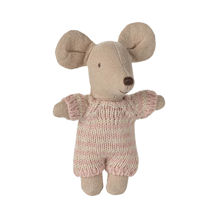 Baby mouse in carry cot - Rose