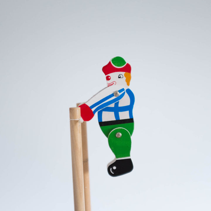 Trapeze Clown Wooden Toy