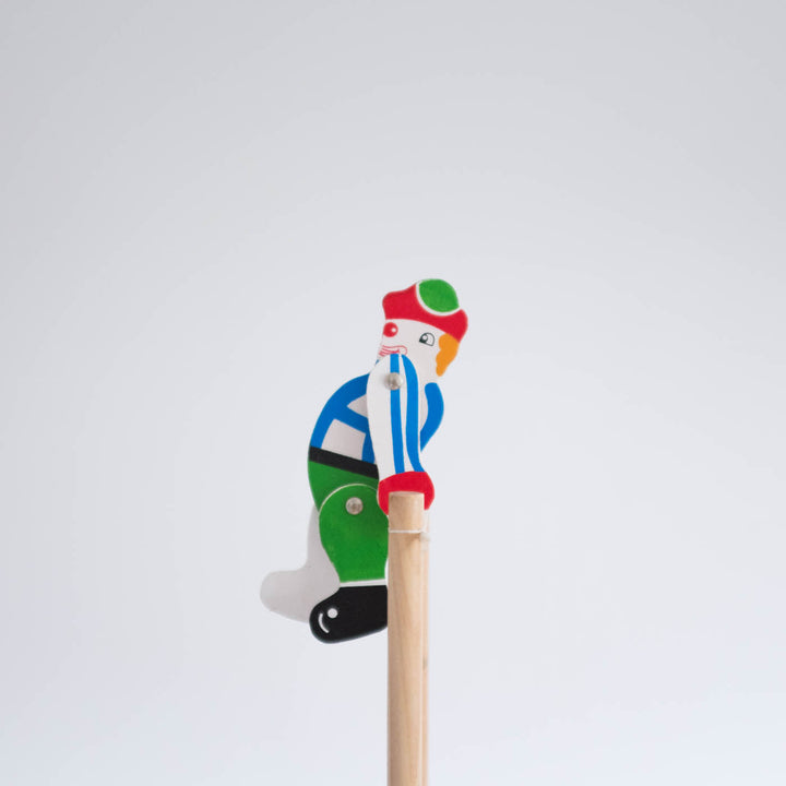 Trapeze Clown Wooden Toy