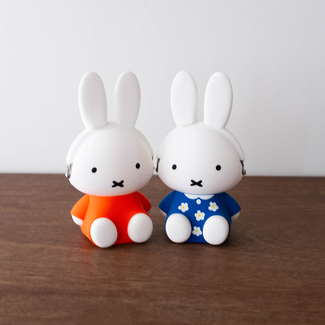 New Japanese 3D Miffy Coin Purse Bag- Blue Flowers