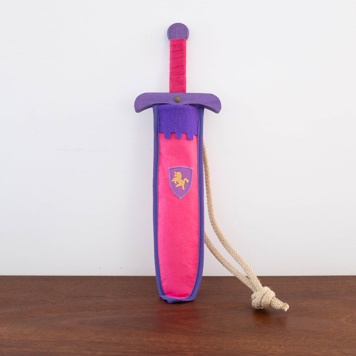 Wooden Sword with Bag- Pink