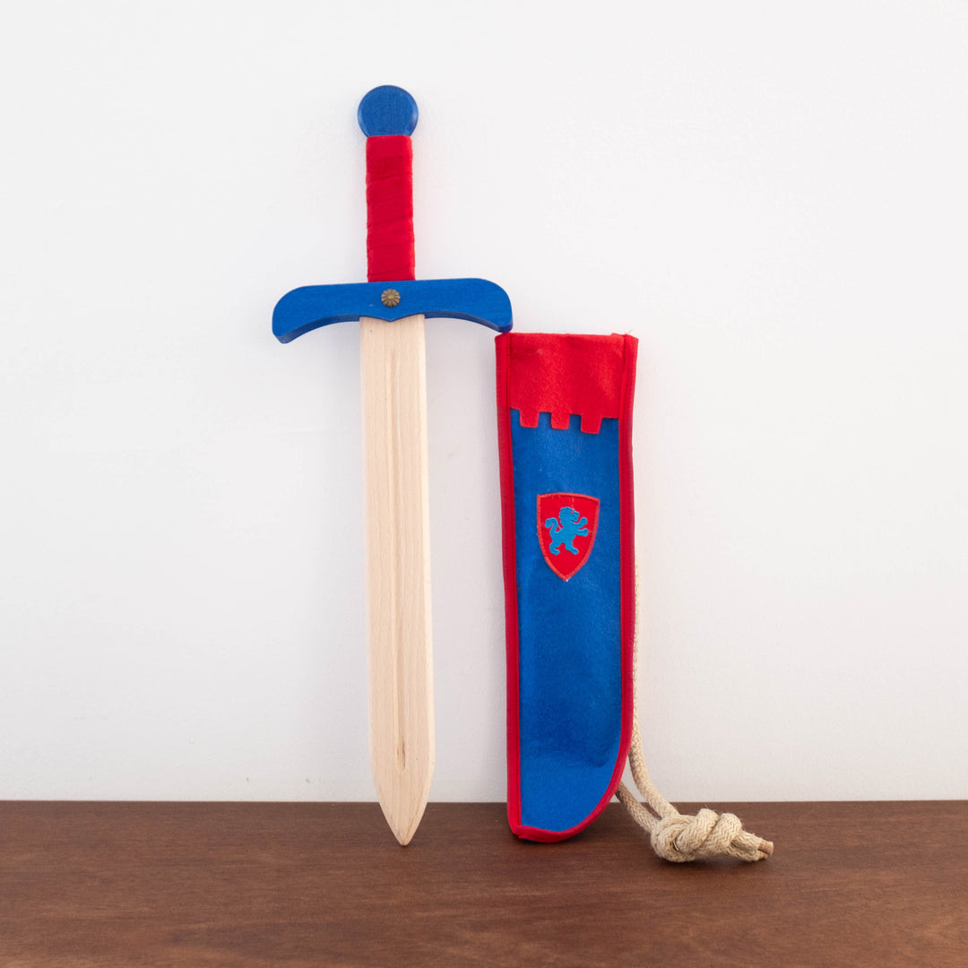 Wooden Sword with Bag- Blue