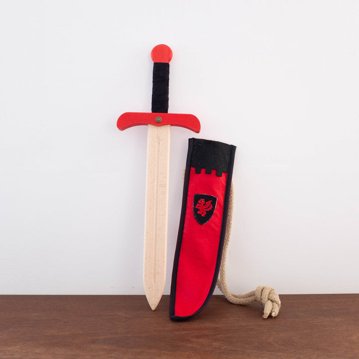 Wooden Sword with Bag- Red