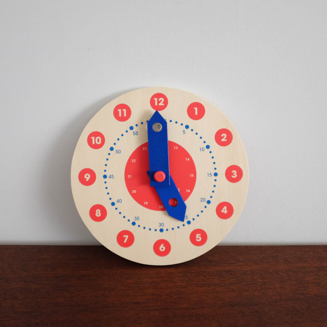 Learn to Tell Time Wooden Clock