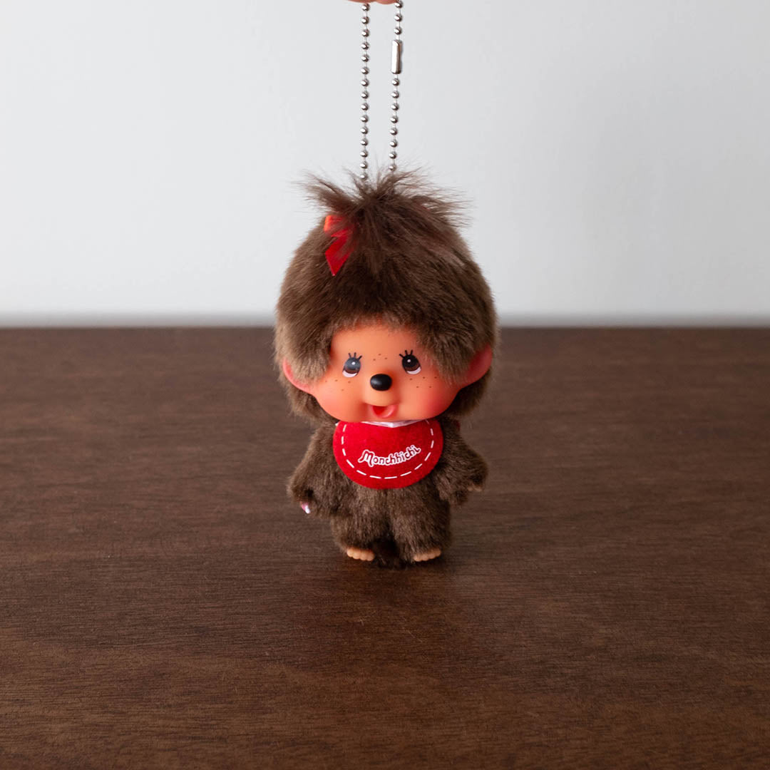 Monchhichi Sekiguchi Girl Keychain Doll Big Face