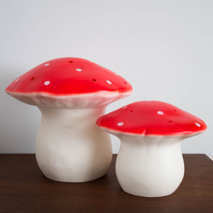 Large Mushroom Lamp- Red