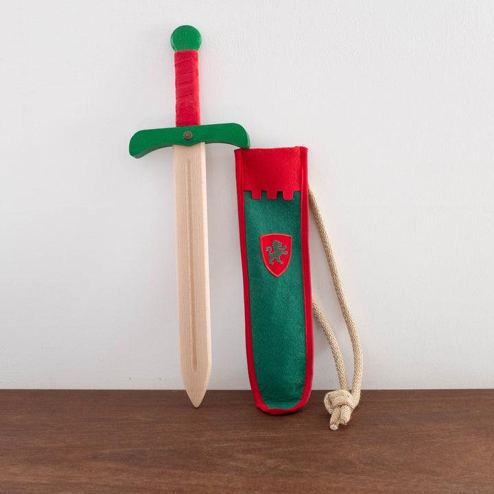 Wooden Sword with Bag- Green
