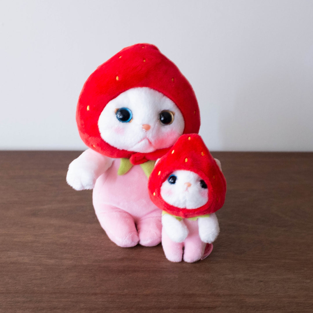 NEW Japanese Strawberry Cat Series- Smaller Keychain Size