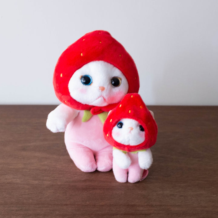 NEW Japanese Strawberry Cat Series- Smaller Keychain Size