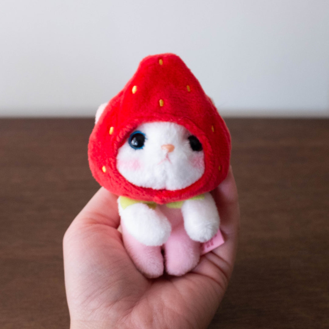 NEW Japanese Strawberry Cat Series- Smaller Keychain Size