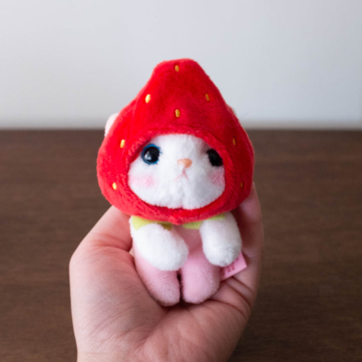 NEW Japanese Strawberry Cat Series- Smaller Keychain Size
