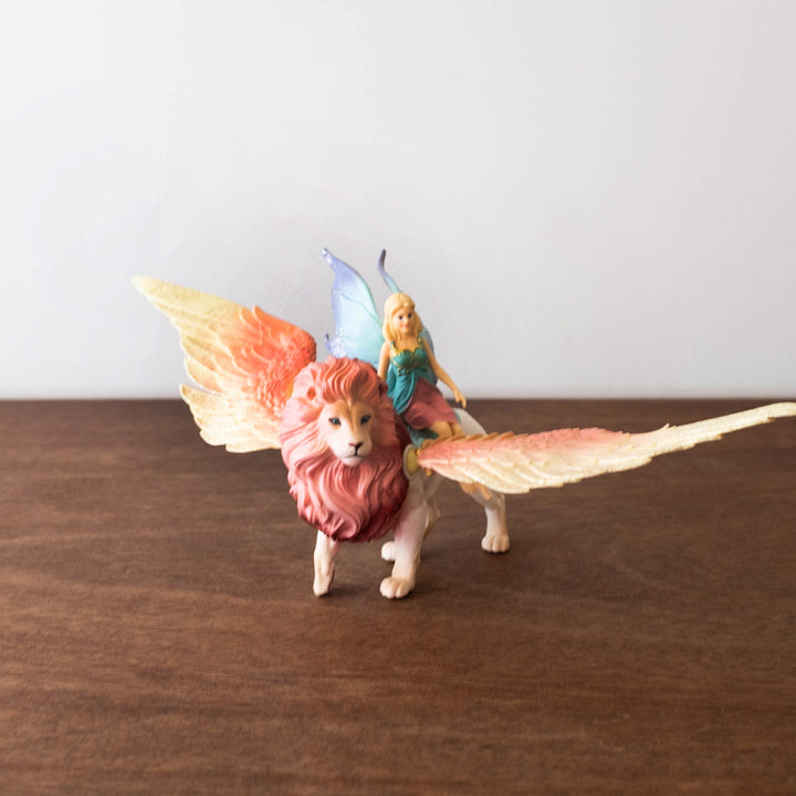 NEW Fairy in Flight On Winged Lion Fairy Toy Playset