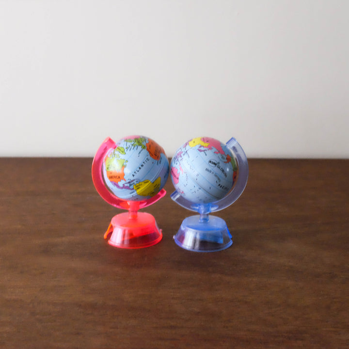 Tin Retro Globe Pencil Sharpener - Neon Spinner Assorted Color
