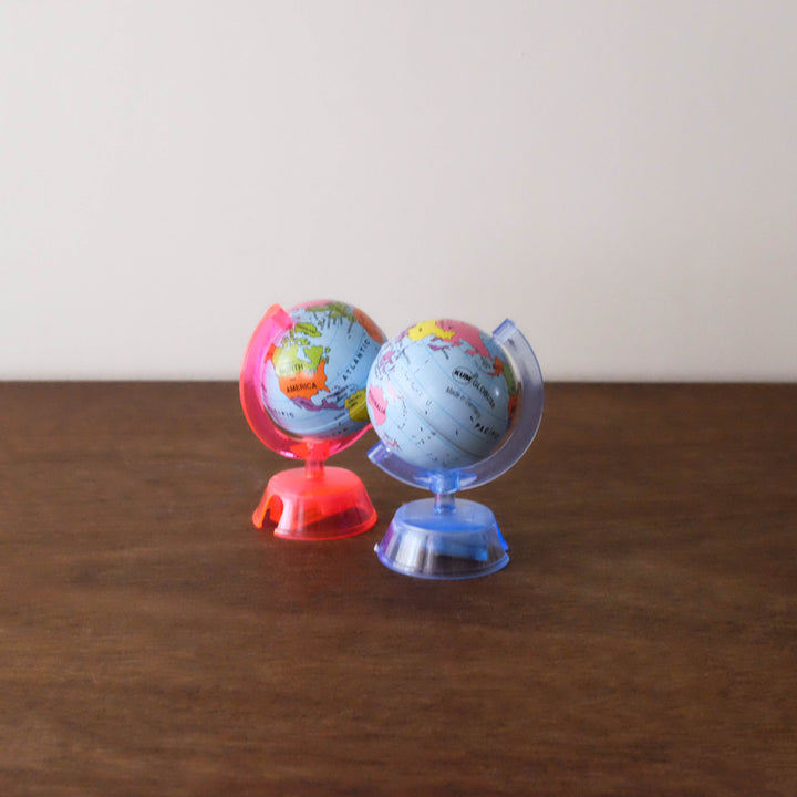 Tin Retro Globe Pencil Sharpener - Neon Spinner Assorted Color