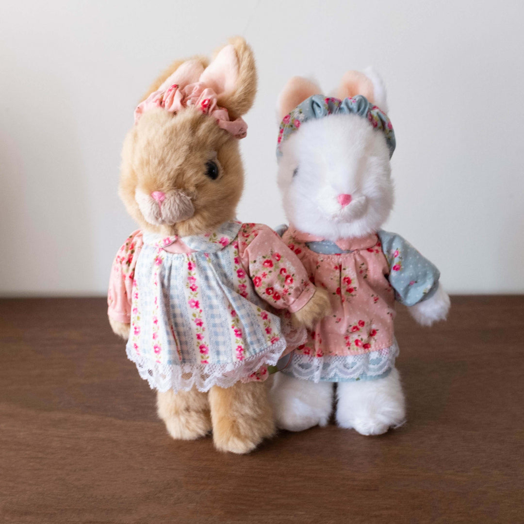 Japanese Easter Bunny Series- White w/Blue & Pink Dress