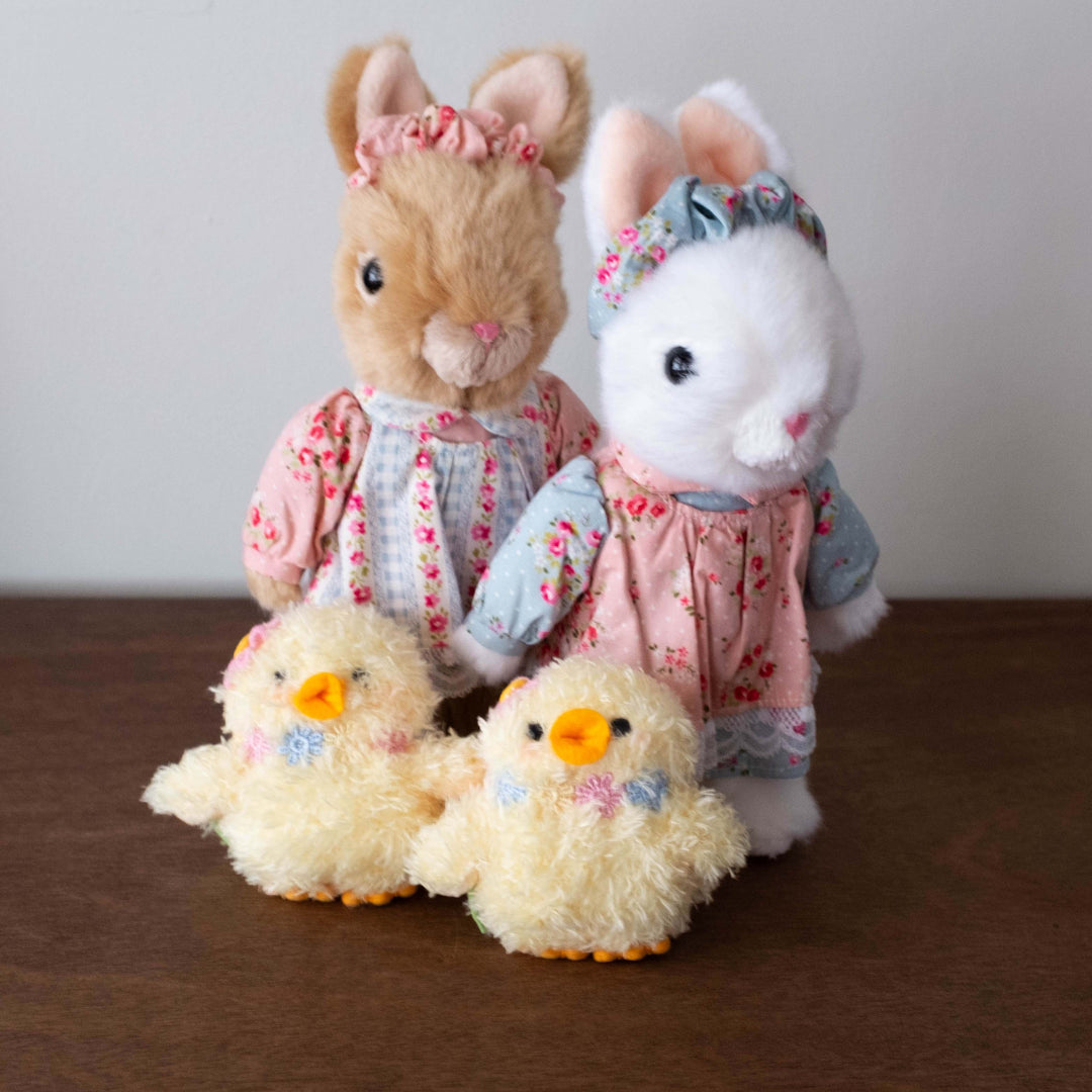 Japanese Easter Bunny Series- White w/Blue & Pink Dress