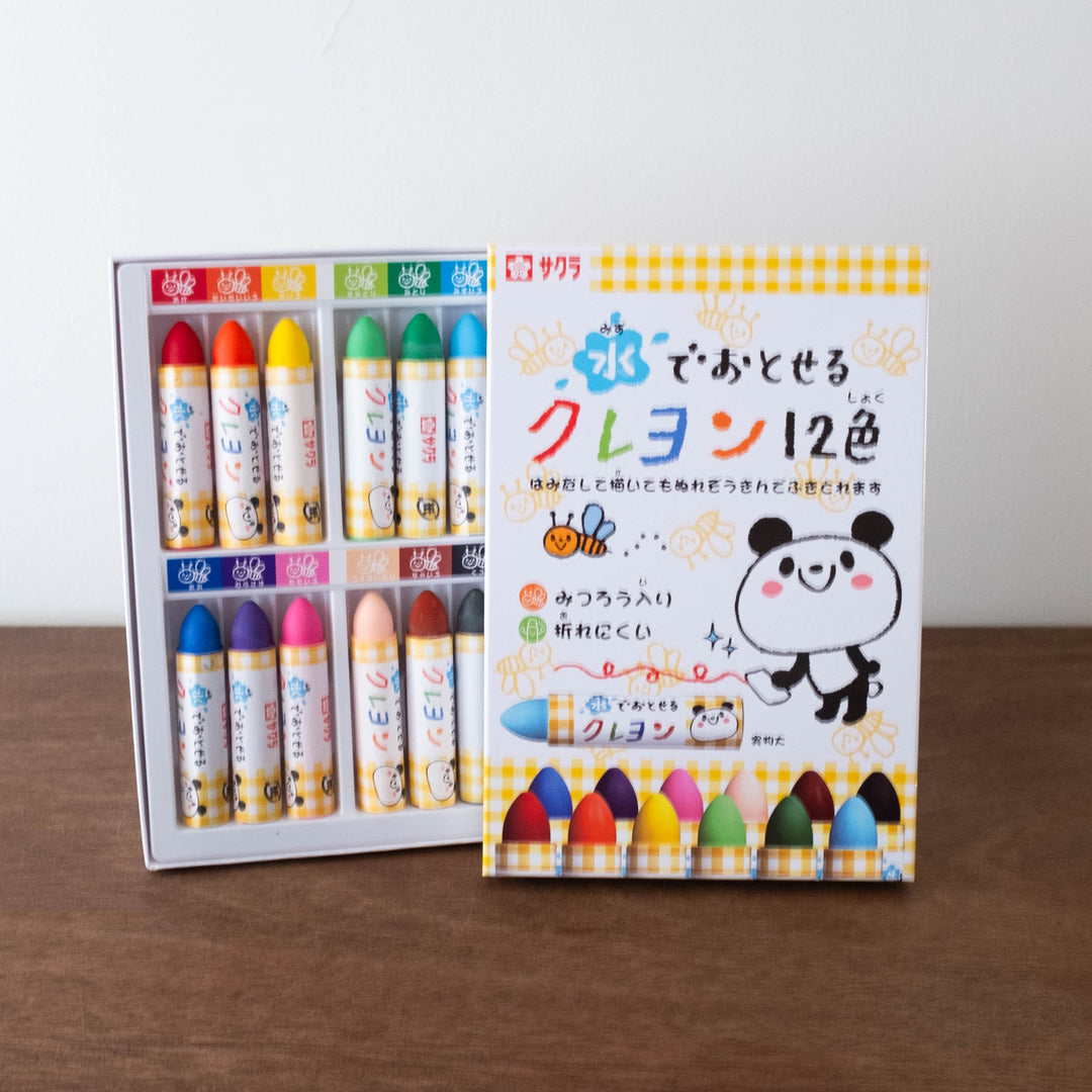 NEW Japanese Sakura Washable Craypas Tapered Crayons - Set of 12 Colors